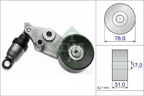 INA 534 0235 10 Belt Tensioner, v-ribbed belt